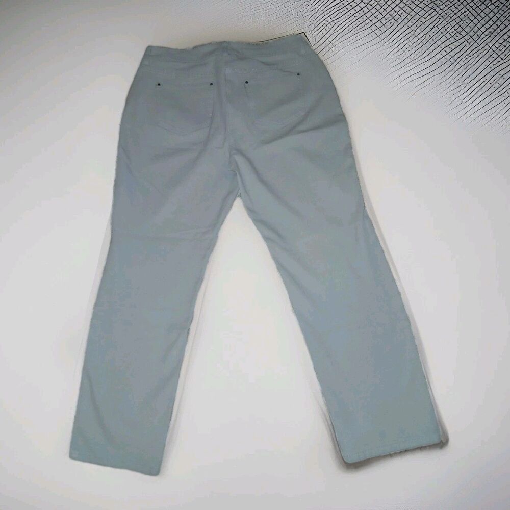 Chicos So Slimming Ankle Pants Sz 1 (US 8-10) Tan Straight Casual Stretch Travel - Picture 3 of 8